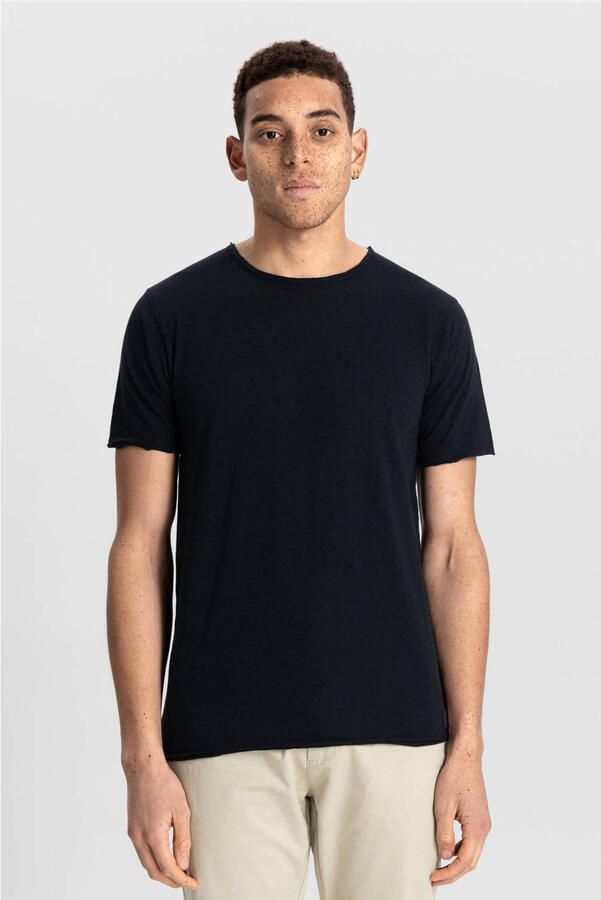DSTREZZED Heren Polo's & T-shirts Mc. Queen Basic Tee Organic Slub Jersey Zwart - Foto 7