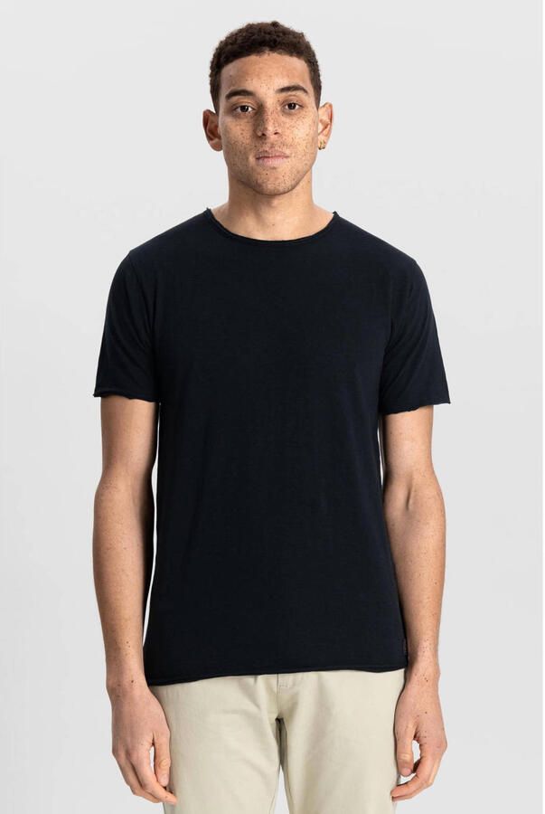 DSTREZZED Heren Polo's & T-shirts Mc. Queen Basic Tee Organic Slub Jersey Zwart - Foto 6