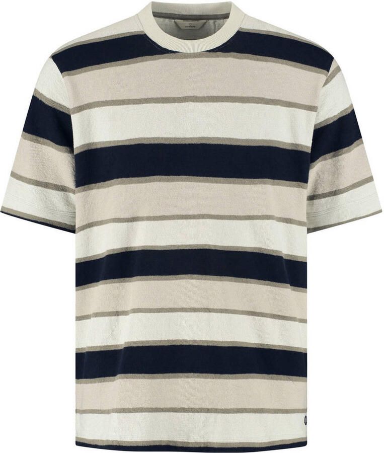 Dstrezzed relaxed gestreept T-shirt beige