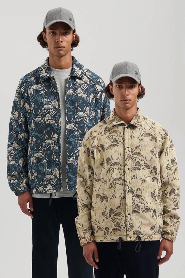 Dstrezzed reversible overshirt donkerblauw beige - Foto 7