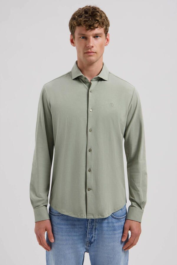 Dstrezzed slim casual overhemd groen