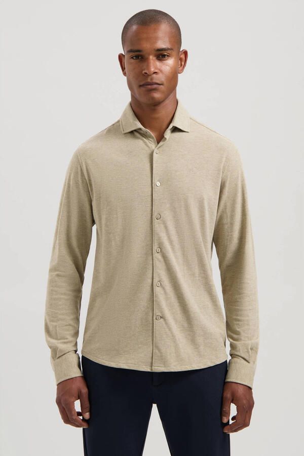 Dstrezzed slim casual overhemd lichtkaki