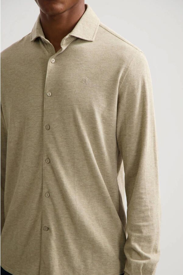 Dstrezzed slim casual overhemd lichtkaki - Foto 2