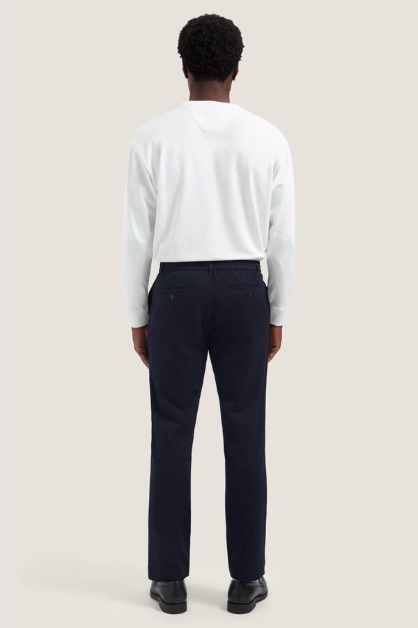 Dstrezzed straight leg casual broek donkerblauw - Foto 3