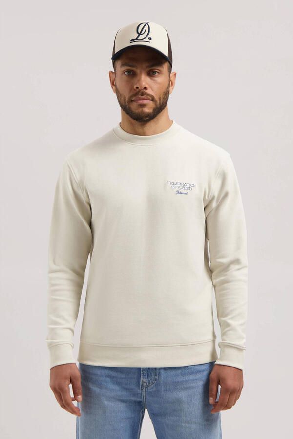 Dstrezzed sweater met backprint ecru