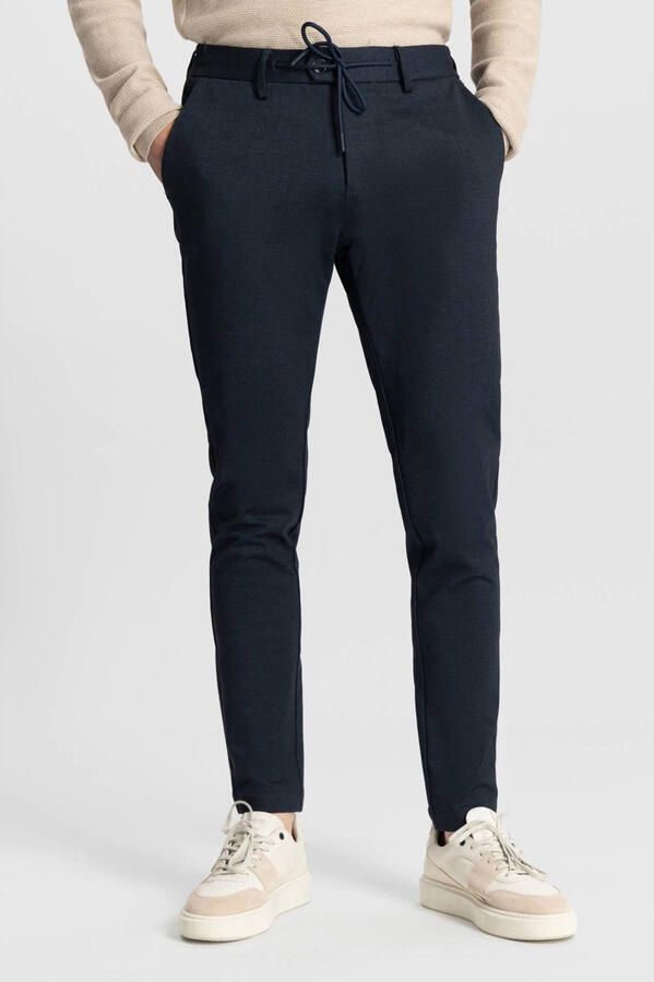 DSTREZZED Heren Broeken The Lancaster Tapered Jogger Pattern Sweat Donkerblauw - Foto 5