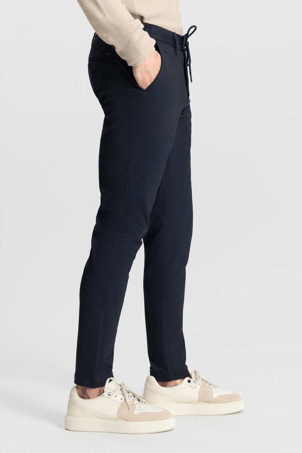 DSTREZZED Heren Broeken The Lancaster Tapered Jogger Pattern Sweat Donkerblauw - Foto 7