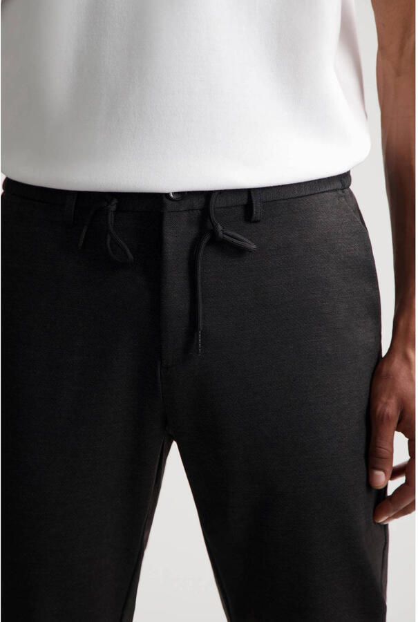 DSTREZZED Heren Broeken The Lancaster Tapered Jogger Pattern Sweat Zwart - Foto 5