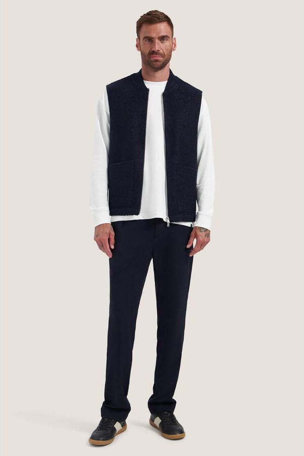 Dstrezzed teddy gebreid vest met wol donkerblauw - Foto 2