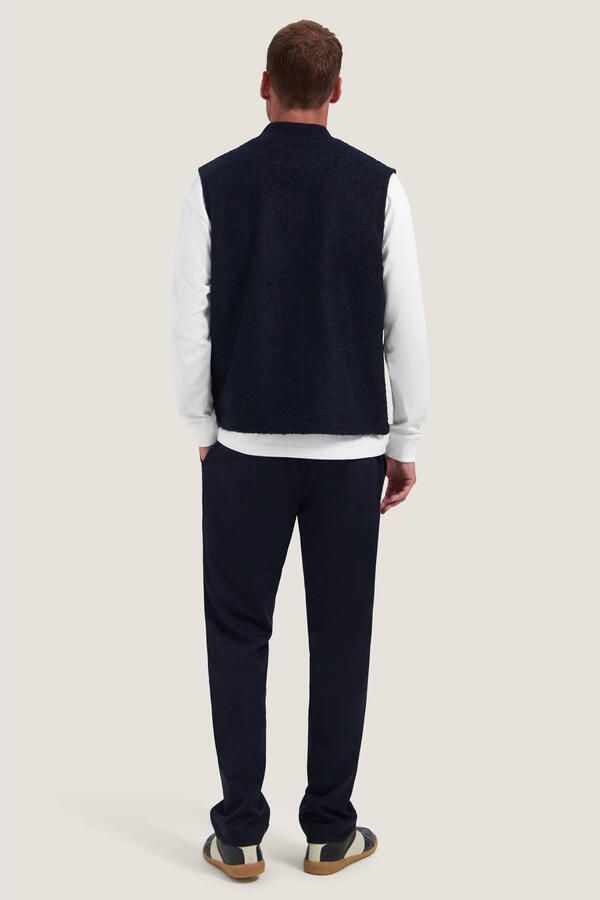 Dstrezzed teddy gebreid vest met wol donkerblauw - Foto 3
