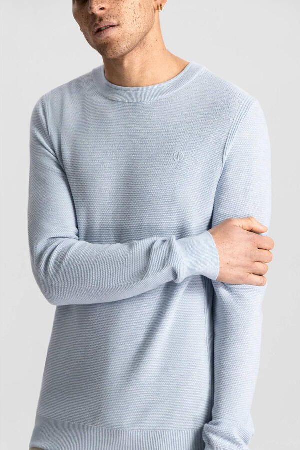 DSTREZZED Heren Truien & Vesten Mercury Crew Melange Slub Blauw - Foto 4