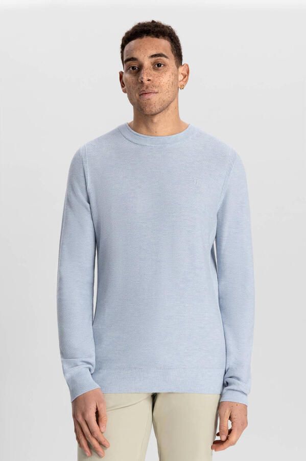 DSTREZZED Heren Truien & Vesten Mercury Crew Melange Slub Blauw - Foto 3