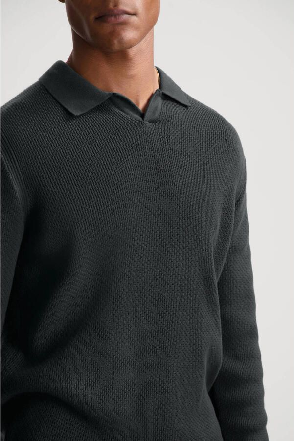 DSTREZZED Heren Truien & Vesten Kostas Longsleeve Polo Donkergroen - Foto 5