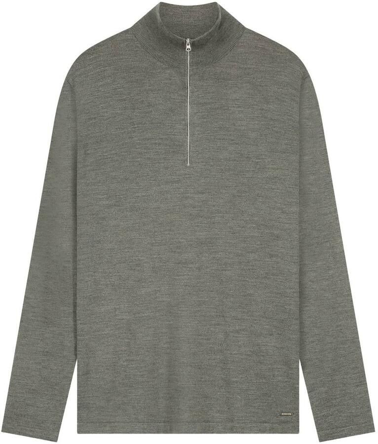 Dstrezzed wollen regular fit gebreide trui dark army