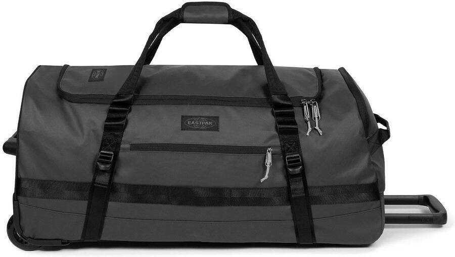 Eastpak Zachte bagage trolley DUFFEL PACK WHEEL M TARP BLACK2 Reistas met wielen zachte bagage koffer ruimbagage