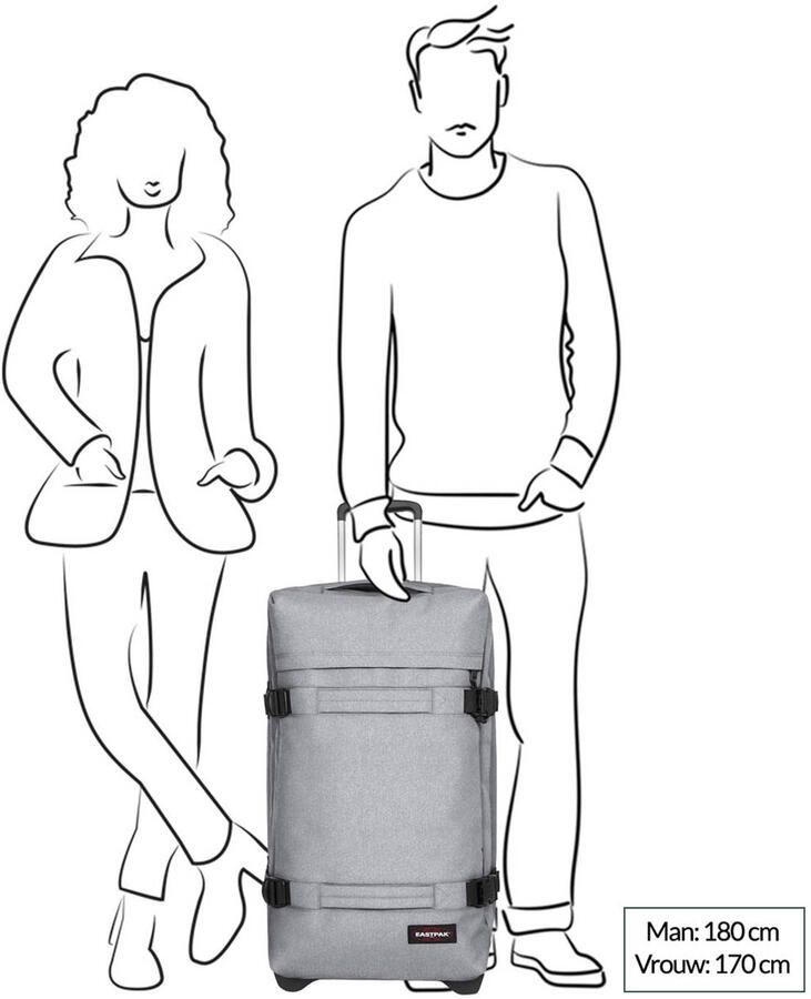 Eastpak Zachte bagage trolley TRANSIT'R L Reisbagage incheckbagage reiskoffer met TSA-slot reistas - Foto 2