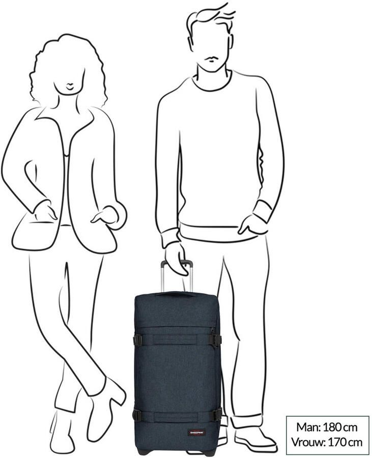 Eastpak Blauwe Reistrolley Triple Denim Blue Unisex - Foto 2