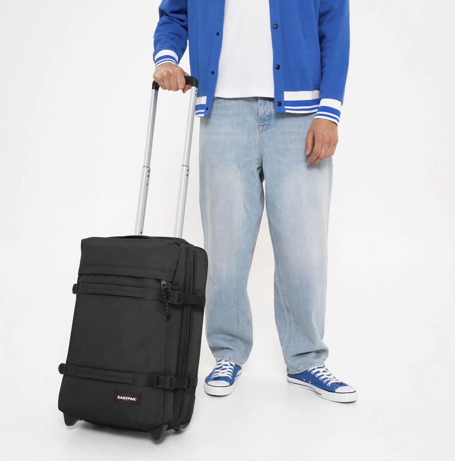 Eastpak Zwarte Reishandbagage met Wielen Black Unisex