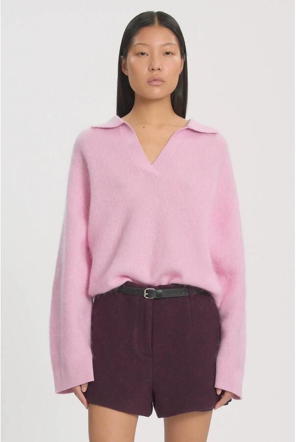 EDITED gebreide trui met wol roze