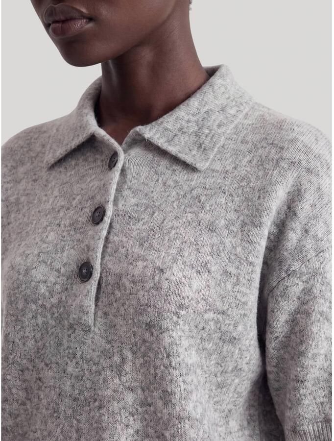 EDITED Callie Polo Shirt Lichtgrijs - Foto 2