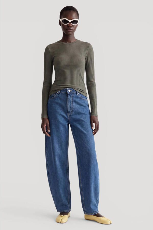 EDITED Dames Tops & T-shirts Ginger Longsleeve Groen - Foto 3