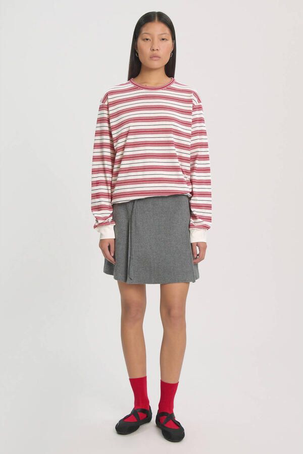 EDITED gestreept T-shirt rood - Foto 3