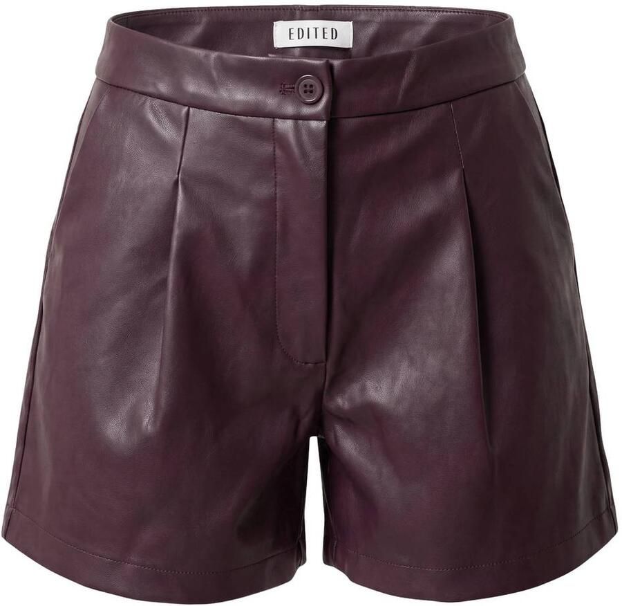 EDITED Dames Broeken Silvia Shorts Pu Bordeaux - Foto 5