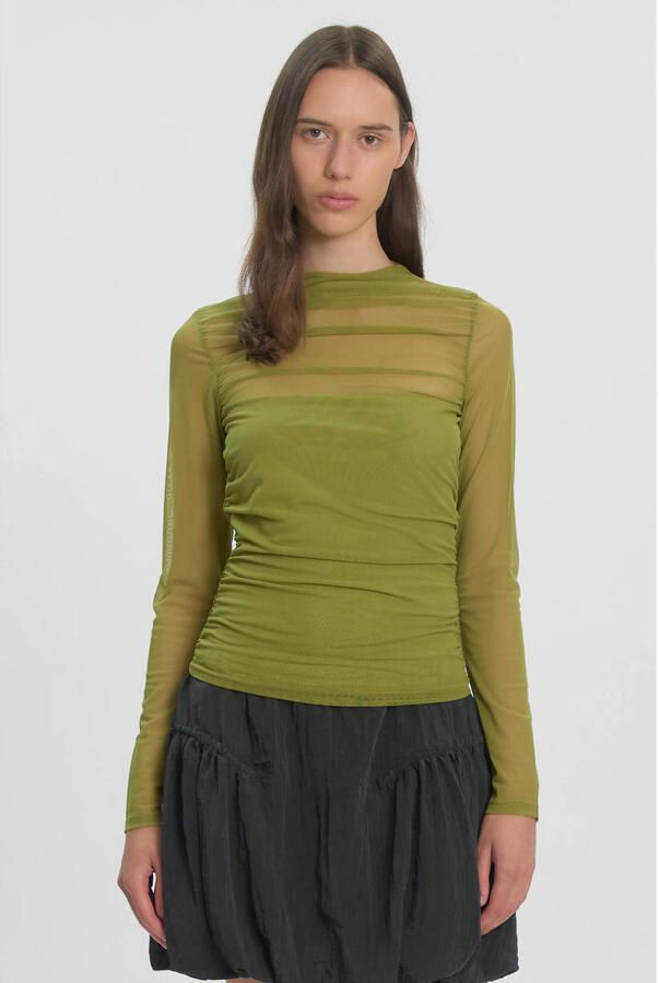 EDITED semi-transparante top groen