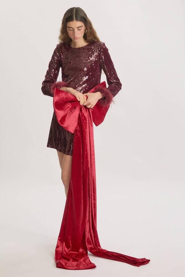 EDITED top met pailletten rood - Foto 2