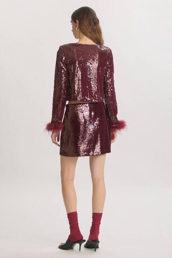 EDITED top met pailletten rood - Foto 3