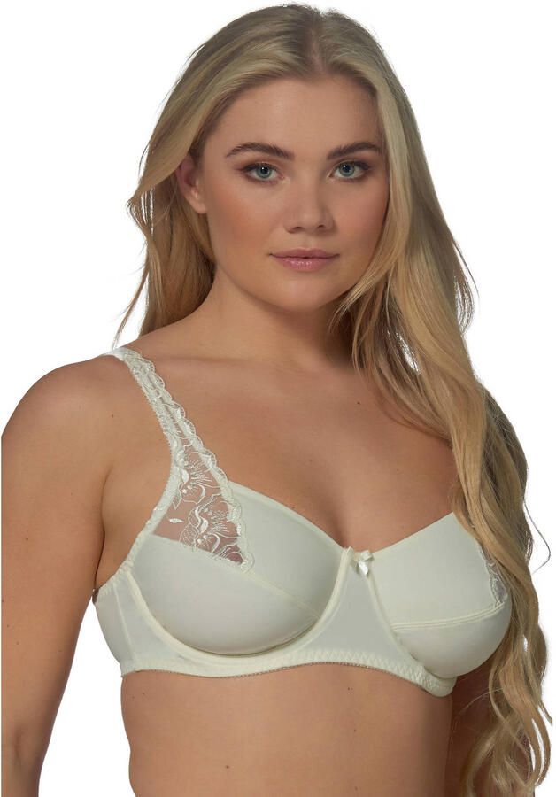 Elbrina niet-voorgevormde beugelbh Embroidery champagne