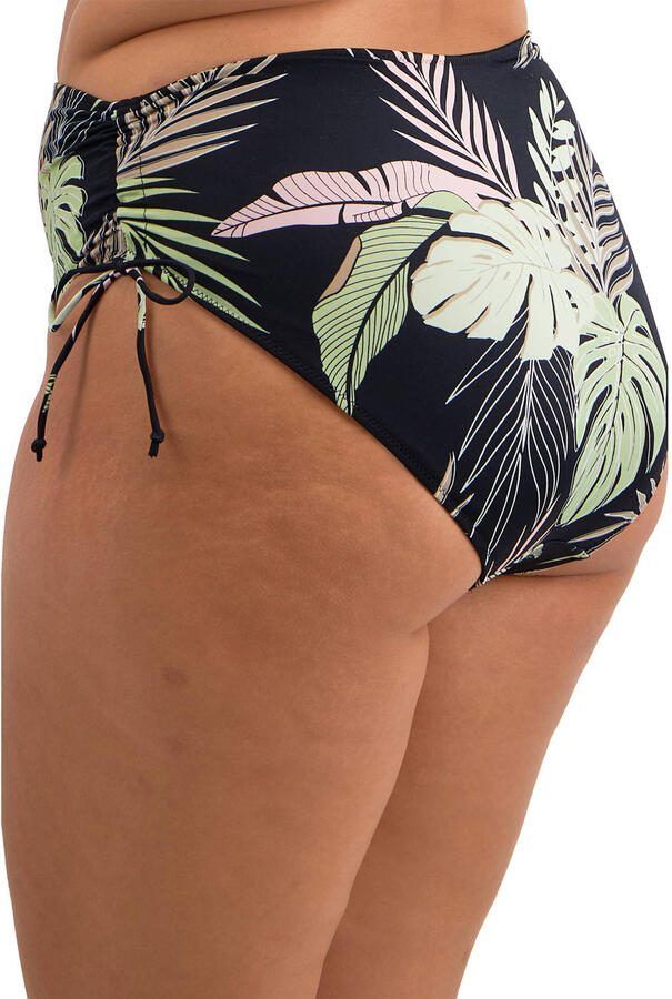 Elomi high waist bikinibroekje Tropical Retreat zwart lichtgroen roze - Foto 2