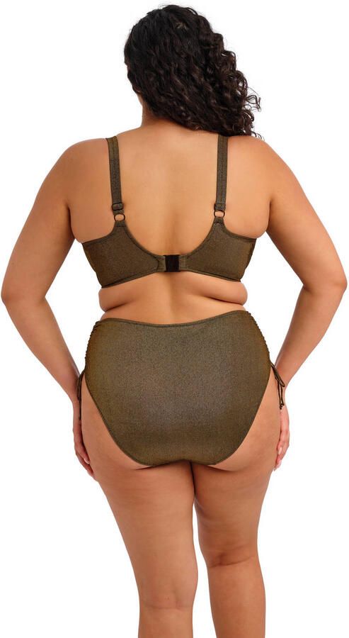 Elomi high waist bikinibroekje Sunset Shimmer met lurex bruin - Foto 2