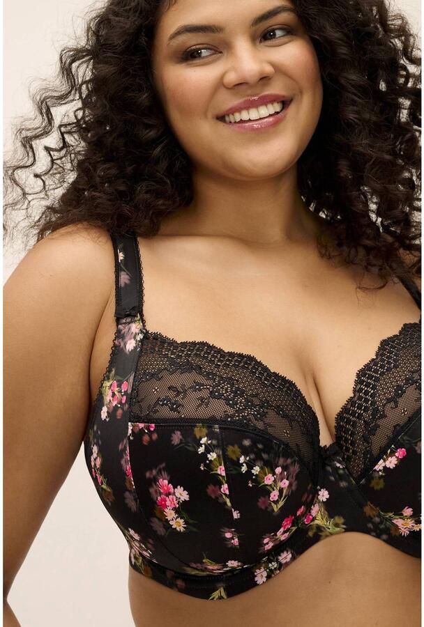 Elomi Lucie niet-voorgevormde plunge beugel-bh zwart