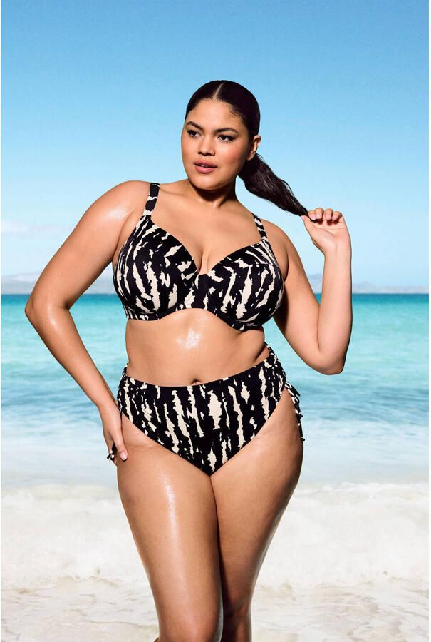 Elomi niet-voorgevormde beugel bikinitop Echo Shell zwart wit - Foto 2