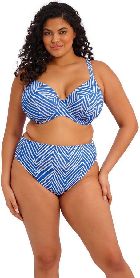 Elomi high waist bikinibroekje Fiji Falls blauw wit