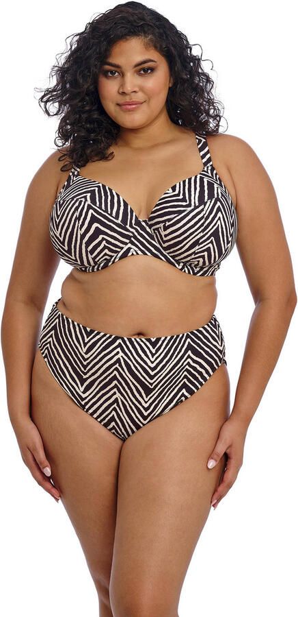 Elomi high waist bikinibroekje Fiji Falls zwart wit