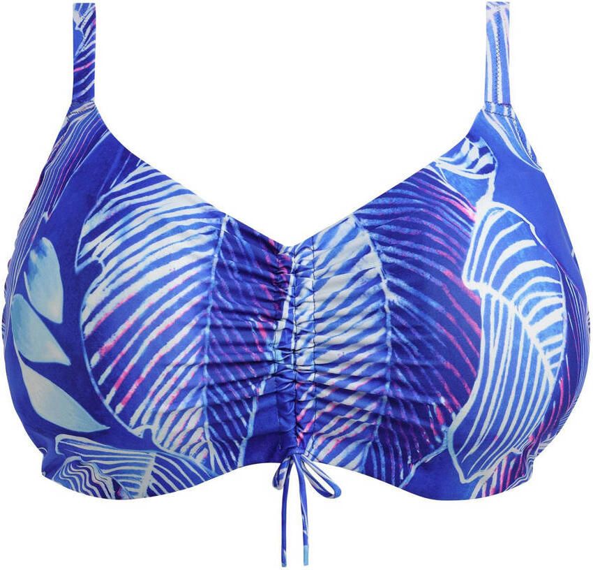 Elomi niet-voorgevormde beugel bikinitop Maluku Island blauw