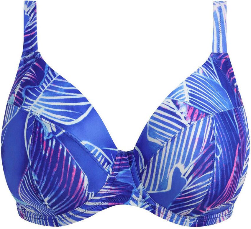 Elomi niet-voorgevormde beugel bikinitop Maluku Island blauw