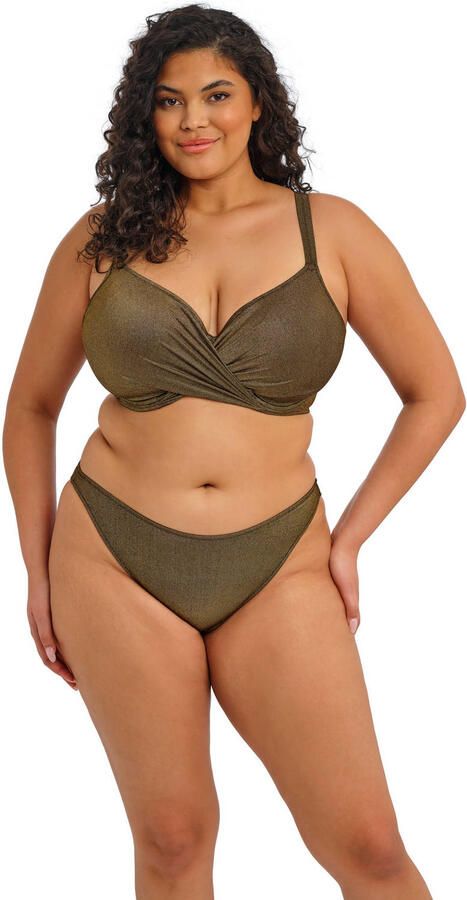 Elomi niet-voorgevormde beugel bikinitop Sunset Shimmer met lurex bruin - Foto 3