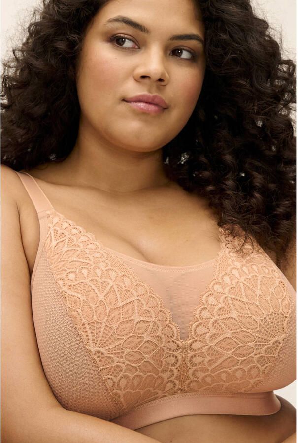 Elomi Tiernie niet-voorgevormde bralette lichtbeige - Foto 2