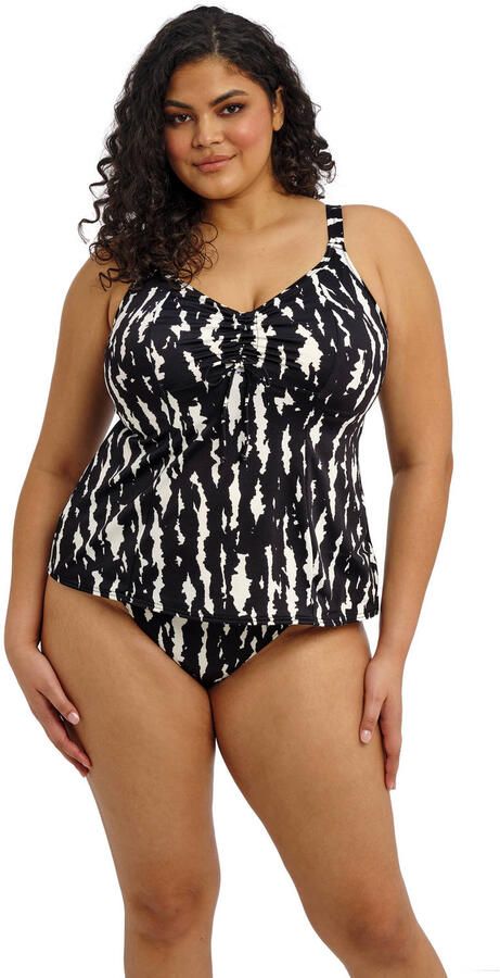 Elomi voorgevormde tankini bikinitop Echo Shell zwart wit