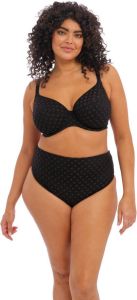 Elomi +size niet-voorgevormde crochet beugel bikinitop Bazaruto zwart