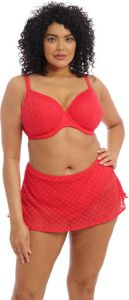 Elomi +size crochet bikinibroekje Bazaruto met rokje rood