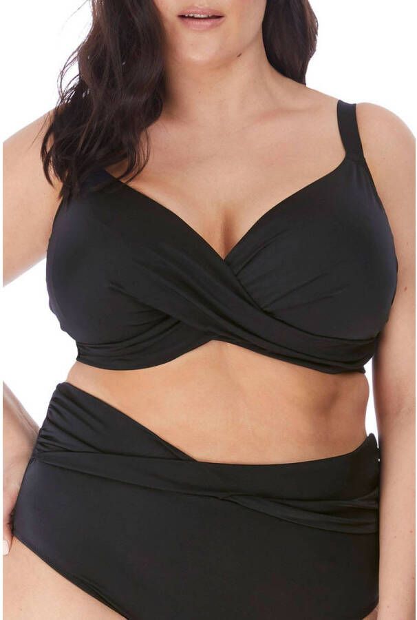 Elomi +size niet-voorgevormde beugel bikinitop Magnetic zwart