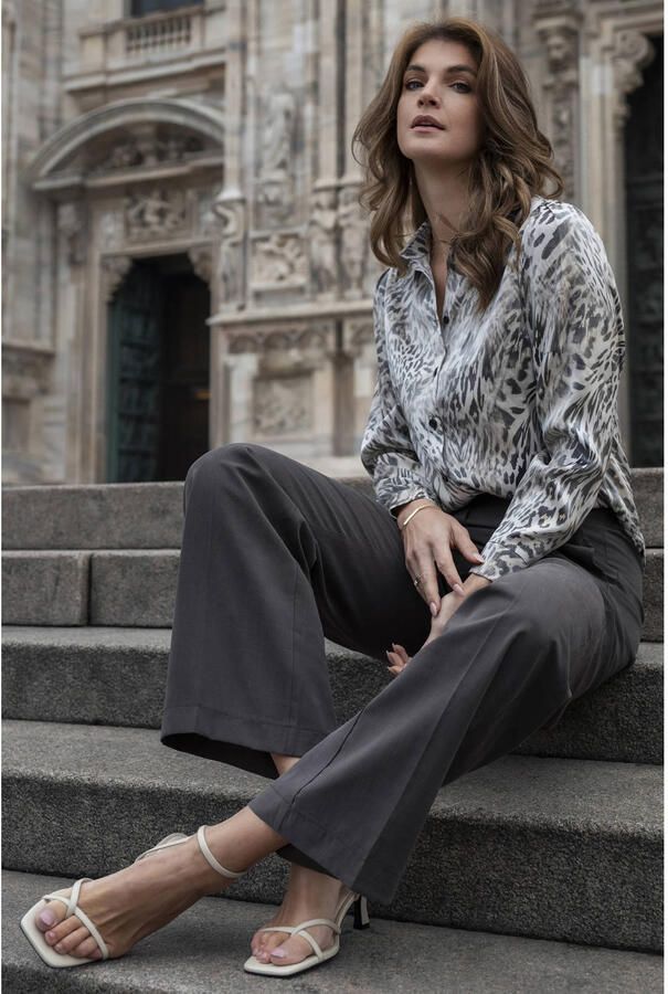Elvira Collections blouse grijsgroen