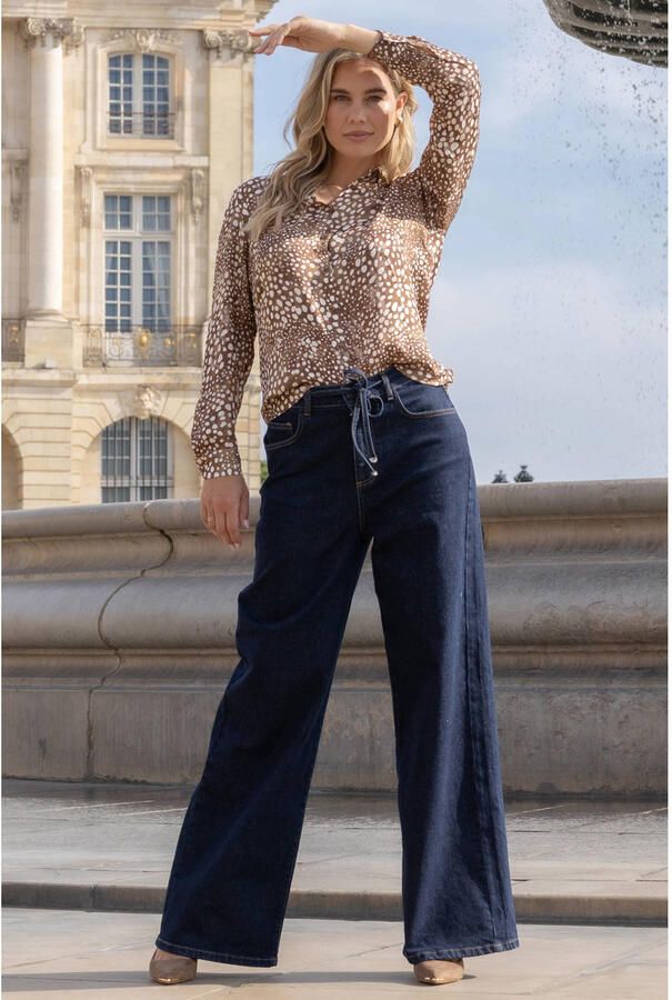 Elvira Collections blouse met dierenprint bruin - Foto 2