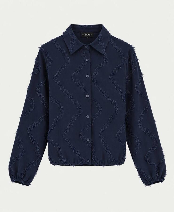 Elvira Collections blouse met glitters donkerblauw - Foto 2