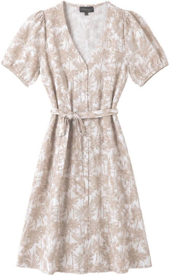 Elvira Collections blousejurk met ceintuur beige - Foto 2