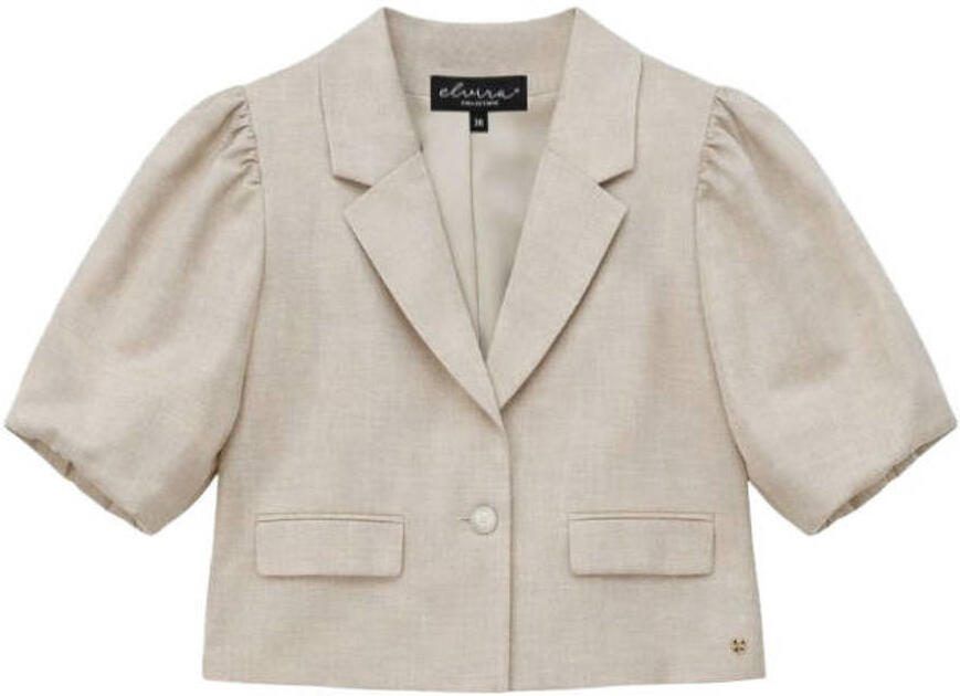 Elvira Collections cropped blazer beige - Foto 2